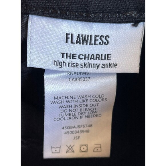 JOES JEANS Size 24 Charlie Black Cheetah Flawless High Rise Waist Skinny NWT - Picture 8 of 10